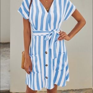 Sky Blue Casual Dress